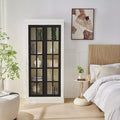71.2 Tall Display Cabinet with Glass Doors, 5 Tiers Curio Display Case with 2 Adjustable Shelves and 2 Fixed Shelves