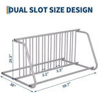 Floor Bike Rack, 10-Bike Dual-Side Grid Bicycle Floor Parking Stand, All-Steel Garage Bike Rack, Storage Stand for Streets, Yards & Bike Events