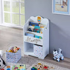 Funnel-Maison-Kinderbücherregal mit Spielzeugaufbewahrung