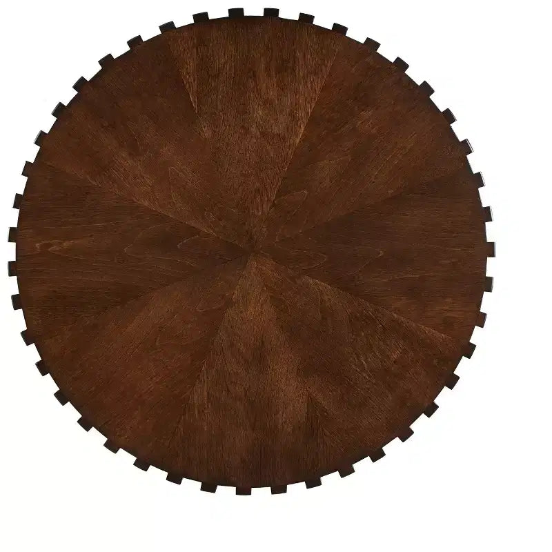 EHMKNP Beistelltisch-Set mit 2 ineinanderstellbaren Tischen, handgefertigter runder Trommel-Couchtisch und passender kleiner Beistelltisch