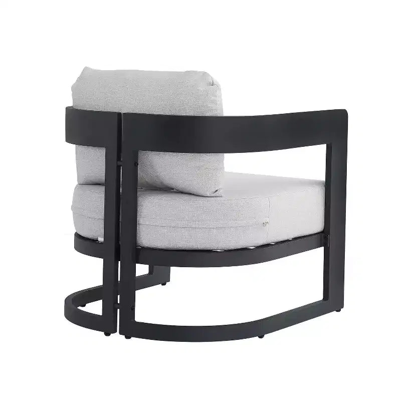 Christopher Knight Home Qiros modern, 3 részes alumínium teraszülőgarnitúra 3 személyes kanapéval és 2 klubf fotellel