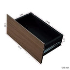 TUYOHW Extandable Coffee Table with 2 Drawers & Shelves,Luxurious Walnut Brown/Black Finish Accent Table for Living Room,Home Decor