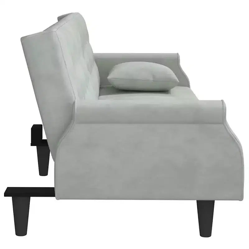 vidaXL Sleeper Sofa with Armrests Velvet Couch Sofa Bed Recliner Loveseat