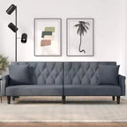 vidaXL Sleeper Sofa with Armrests Velvet Couch Sofa Bed Recliner Loveseat