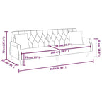 vidaXL Sleeper Sofa with Armrests Velvet Couch Sofa Bed Recliner Loveseat