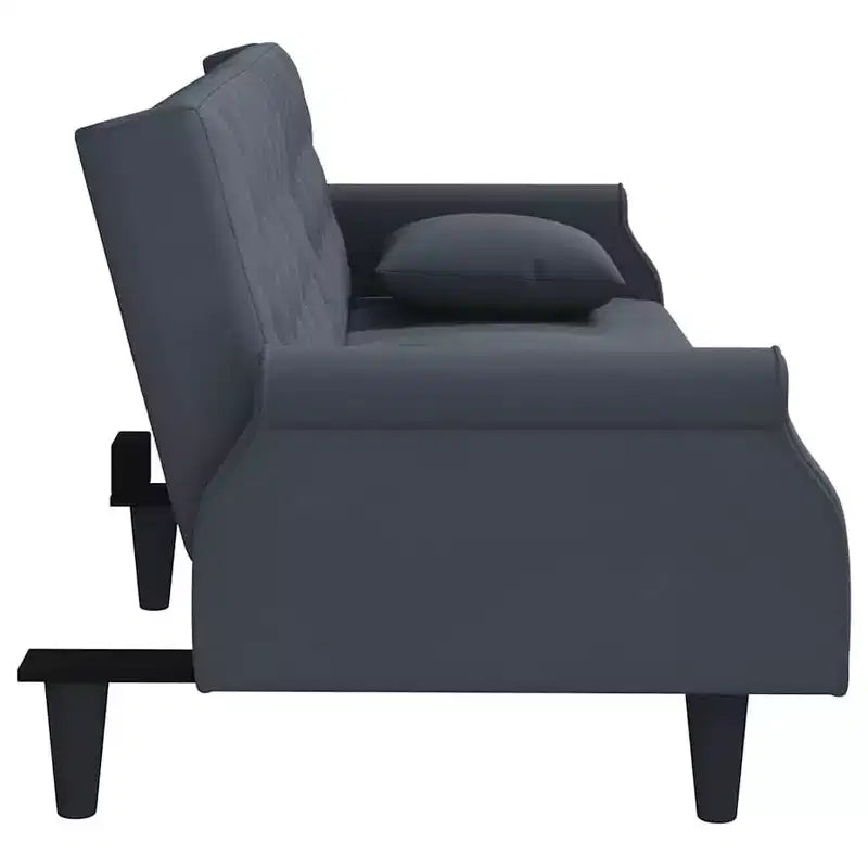 vidaXL Sleeper Sofa with Armrests Velvet Couch Sofa Bed Recliner Loveseat