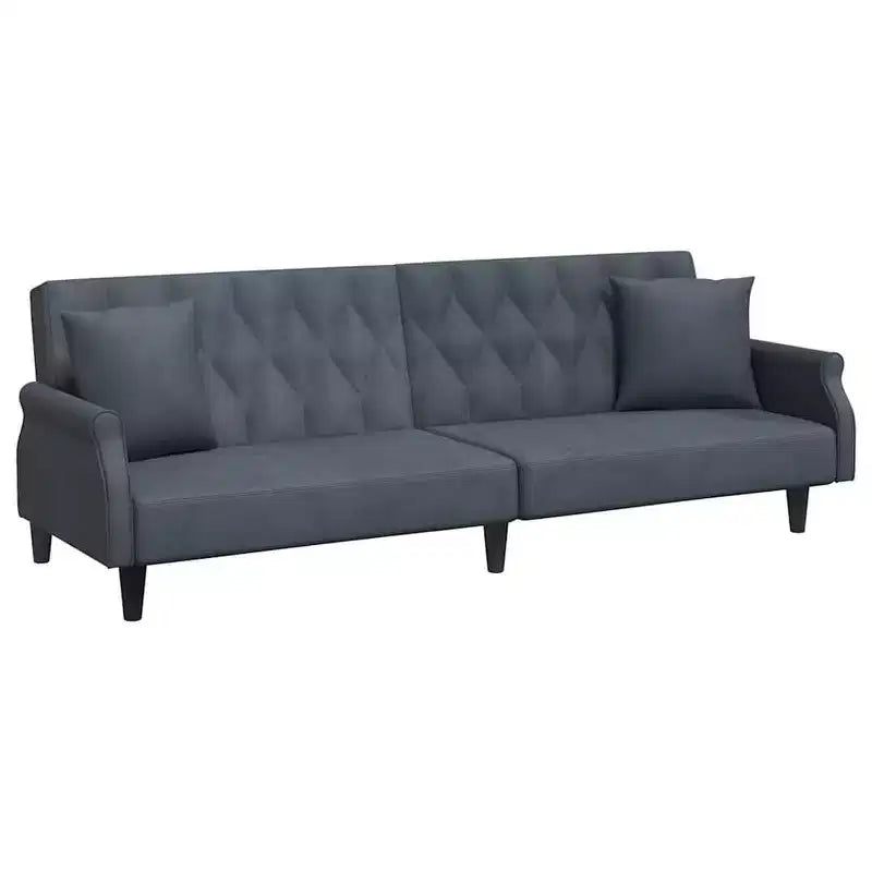 vidaXL Sleeper Sofa with Armrests Velvet Couch Sofa Bed Recliner Loveseat