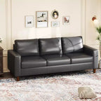 Acekool 85 Inch Modern Leather Sofa 3 Seater Couch with Deep Seat for Living Room