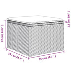Set di divani da patio vidaXL da 8 pezzi con cuscini, polirattan grigio