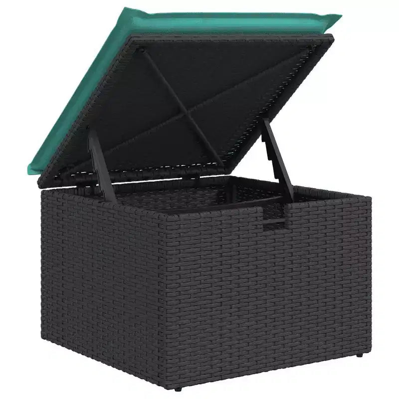 vidaXL 9-teilige Gartensofagarnitur mit Polstern aus grauem Polyrattan