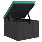 vidaXL 9-teilige Gartensofagarnitur mit Polstern aus grauem Polyrattan