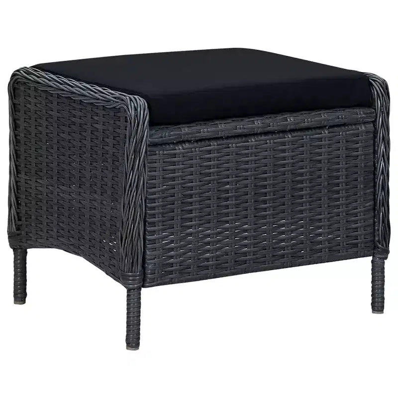 vidaXL Ensemble repas de jardin 7 pièces, gris foncé