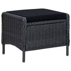 vidaXL Ensemble repas de jardin 7 pièces, gris foncé