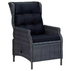 vidaXL Ensemble repas de jardin 7 pièces, gris foncé