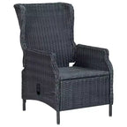 vidaXL Ensemble repas de jardin 7 pièces, gris foncé