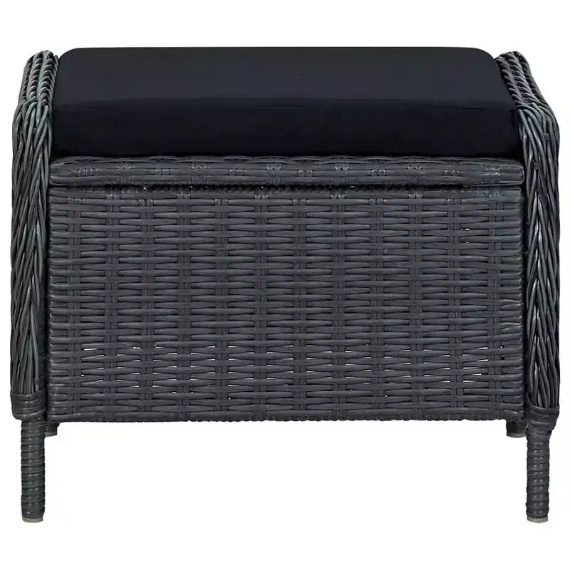 vidaXL Ensemble repas de jardin 7 pièces, gris foncé