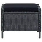 vidaXL Ensemble repas de jardin 7 pièces, gris foncé