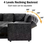 Dyonery Comfy 78'' Sofa Bed,L-Shaped Chenille Sleeper Sofa Couch with Pull Out Bed and Chaise Storage for Living Room,Apartment and Office,Black