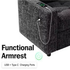 Dyonery Comfy 78'' Sofa Bed,L-Shaped Chenille Sleeper Sofa Couch with Pull Out Bed and Chaise Storage for Living Room,Apartment and Office,Black