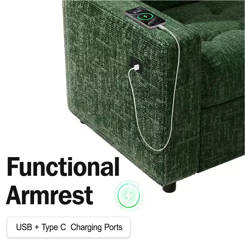 Dyonery Comfy 78'' Sofa Bed,L-Shaped Chenille Sleeper Sofa Couch with Pull Out Bed and Chaise Storage for Living Room,Apartment and Office,Black