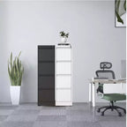 Classeur vertical métallique noir VIYET 52H à 4 tiroirs avec serrure, classeur en acier pour bureau à domicile, compatible avec les formats A4, Legal et Letter