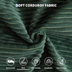 Corduroy floor sofa bed with pillows, convertible armrests and backrest, suitable for living rooms, bedrooms, and apartments.