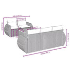 vidaXL 6 Piece Garden Sofa Set with Cushions Grey Poly Rattan