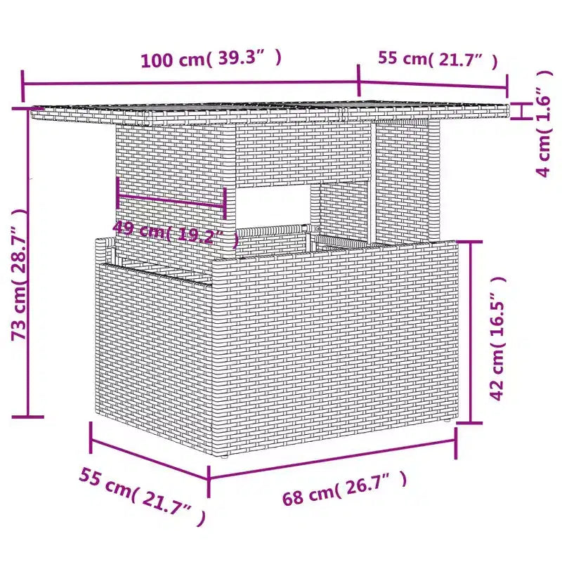 vidaXL 11 részes fekete kerti ülőgarnitúra párnákkal, polirattanból