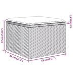 vidaXL Set da divani da giardino da 6 pezzi con cuscini, polyrattan grigio