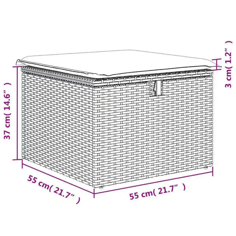 Ensemble de canapé de jardin vidaXL avec coussins, mobilier d’extérieur 6 pièces, polyrotin