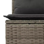 vidaXL 8-teiliges Loungeset für die Terrasse mit Auflagen, schwarzes Poly-Rattan