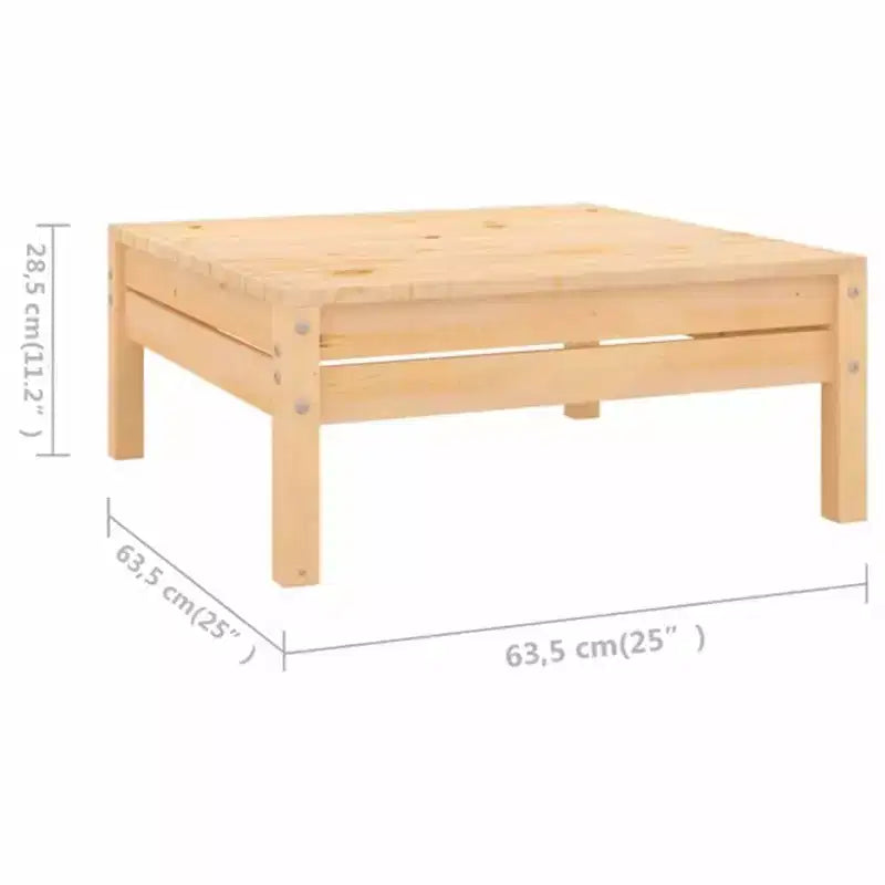 Set da salotto da giardino vidaXL in legno naturale, legno massello di pino, modulare di medie dimensioni