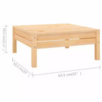 Set da salotto da giardino vidaXL in legno naturale, legno massello di pino, modulare di medie dimensioni