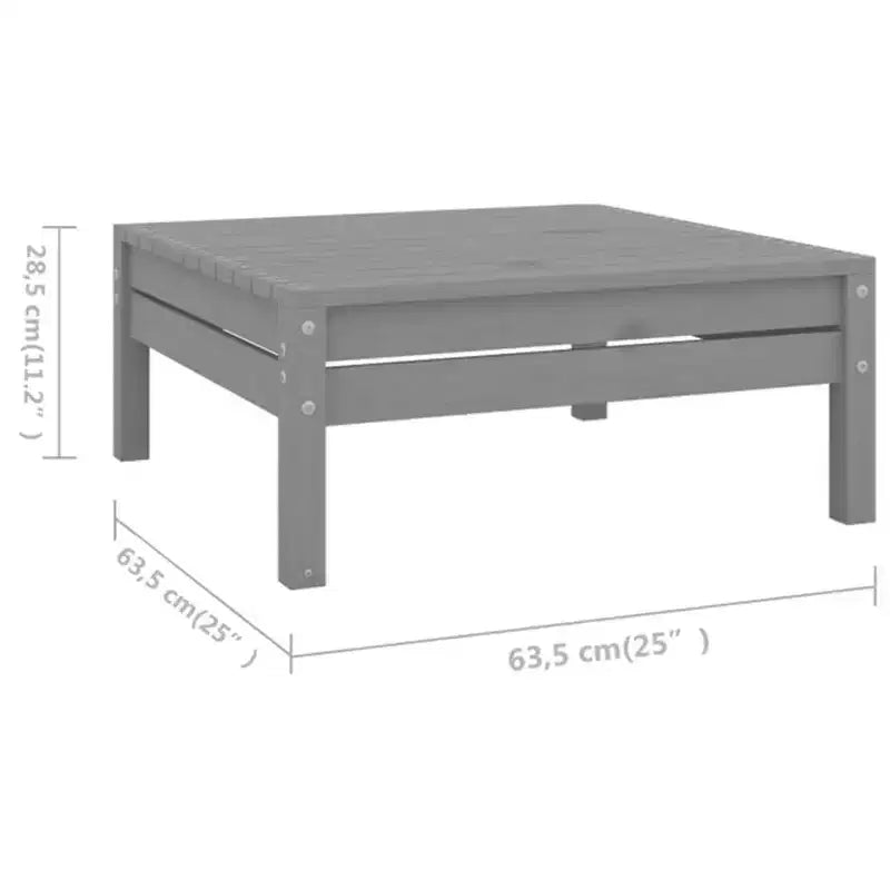 Set da salotto da giardino vidaXL in legno naturale, legno massello di pino, modulare di medie dimensioni