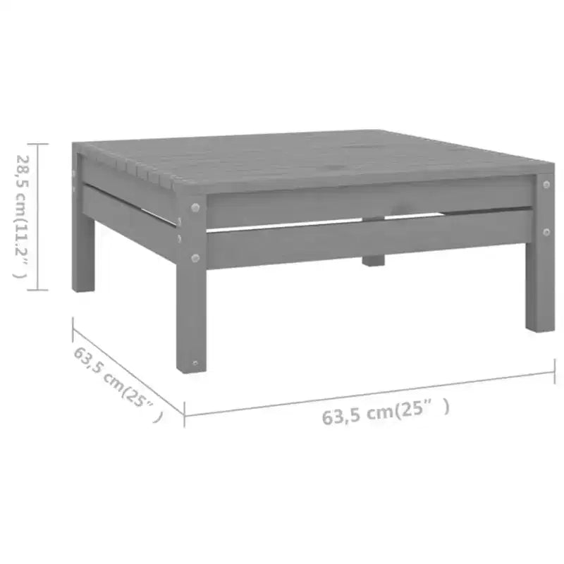 Set da salotto da giardino vidaXL in legno naturale, legno massello di pino, modulare di medie dimensioni