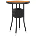 vidaXL Lounge-Set für die Terrasse mit Sesseln, Sitzpolstern und Tisch, 5-teilig, Poly-Rattan