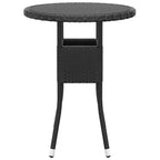vidaXL Lounge-Set für die Terrasse mit Sesseln, Sitzpolstern und Tisch, 5-teilig, Poly-Rattan