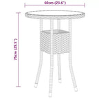 vidaXL Lounge-Set für die Terrasse mit Sesseln, Sitzpolstern und Tisch, 5-teilig, Poly-Rattan