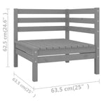 vidaXL Ensemble de salon de jardin en bois de pin massif, moyen, modulaire