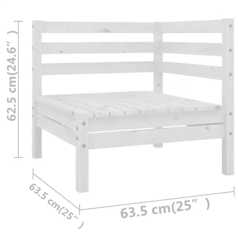 vidaXL Ensemble de salon de jardin en bois de pin massif, moyen, modulaire