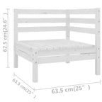 vidaXL Ensemble de salon de jardin en bois de pin massif, moyen, modulaire