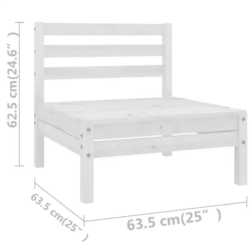 vidaXL Ensemble de salon de jardin en bois de pin massif, moyen, modulaire