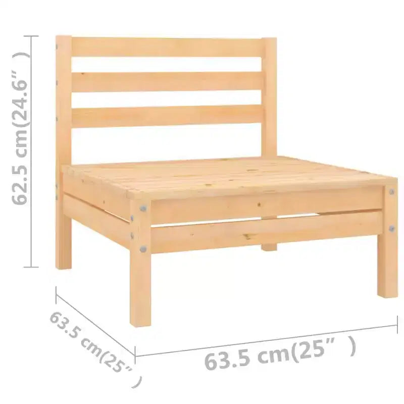 vidaXL Ensemble de salon de jardin en bois de pin massif, moyen, modulaire