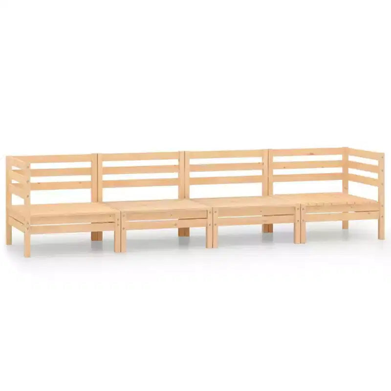 vidaXL Ensemble de salon de jardin en bois de pin massif, moyen, modulaire