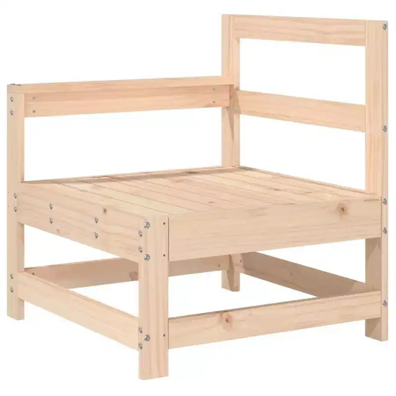 Ensemble de salon de jardin vidaXL en bois naturel, bois de pin massif et contreplaqué, grand modèle