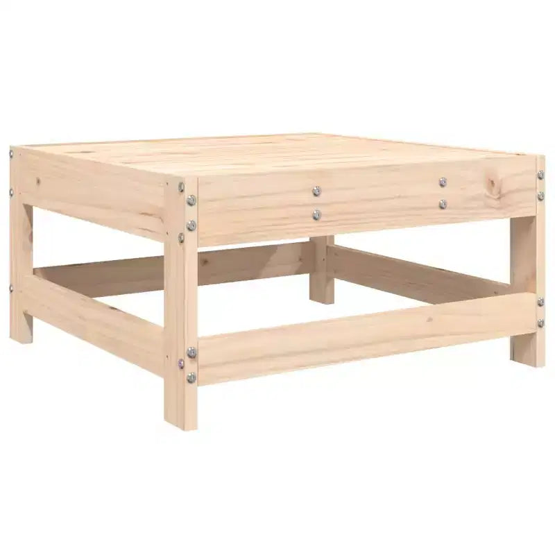 Ensemble de salon de jardin vidaXL en bois naturel, bois de pin massif et contreplaqué, grand modèle