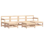 vidaXL Garden Lounge Set Natural Pine Solid Pine Wood, Plywood Large