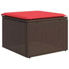 vidaXL Terrassensofagarnitur, schwarzes Sofa, blaue Kissen