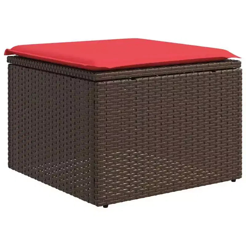 vidaXL Terrassensofagarnitur, schwarzes Sofa, blaue Kissen