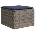 vidaXL Terrassensofagarnitur, schwarzes Sofa, blaue Kissen